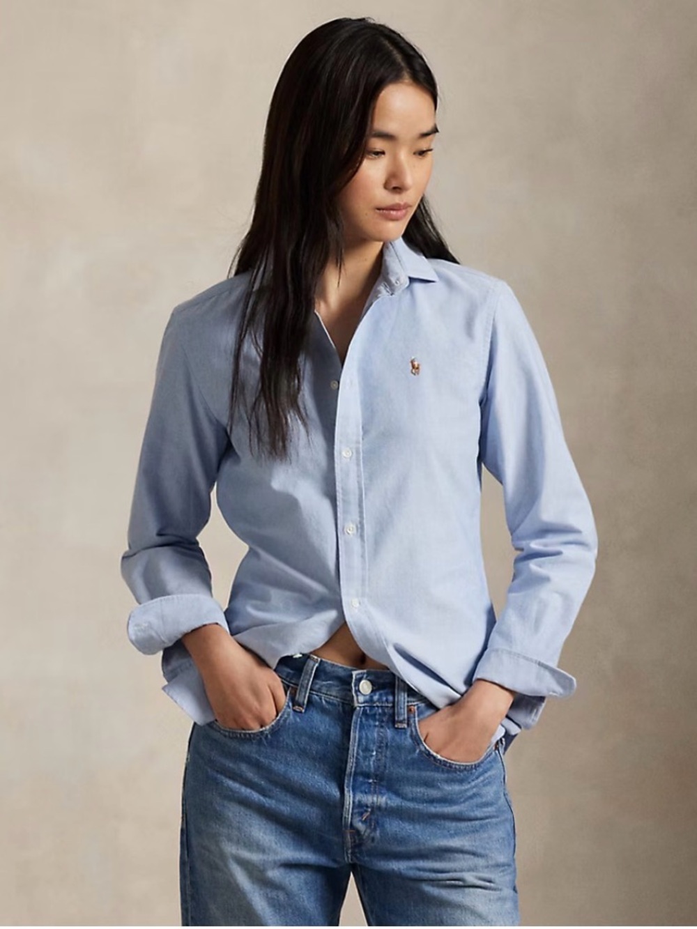 Ralph Lauren Light Blue Slim Fit Oxford Button-Down Shirt